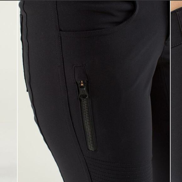 Lululemon Black Bust A Move Skinny Moto Pants - Picture 8 of 9